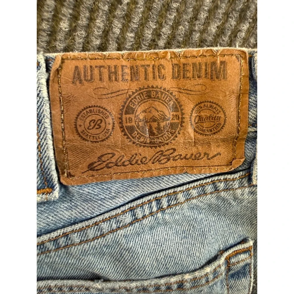 Eddie‎ Bauer Mens Jeans 36x33 Light Wash Classic Fit 100% Cotton Denim